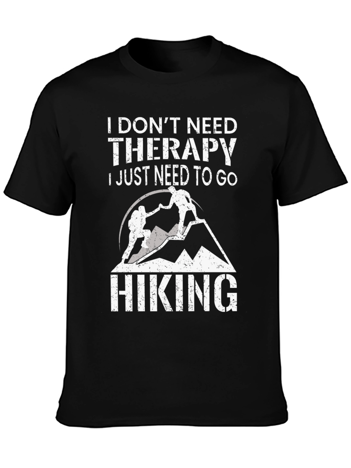 Hiking Therapy Graphic Tee - Black