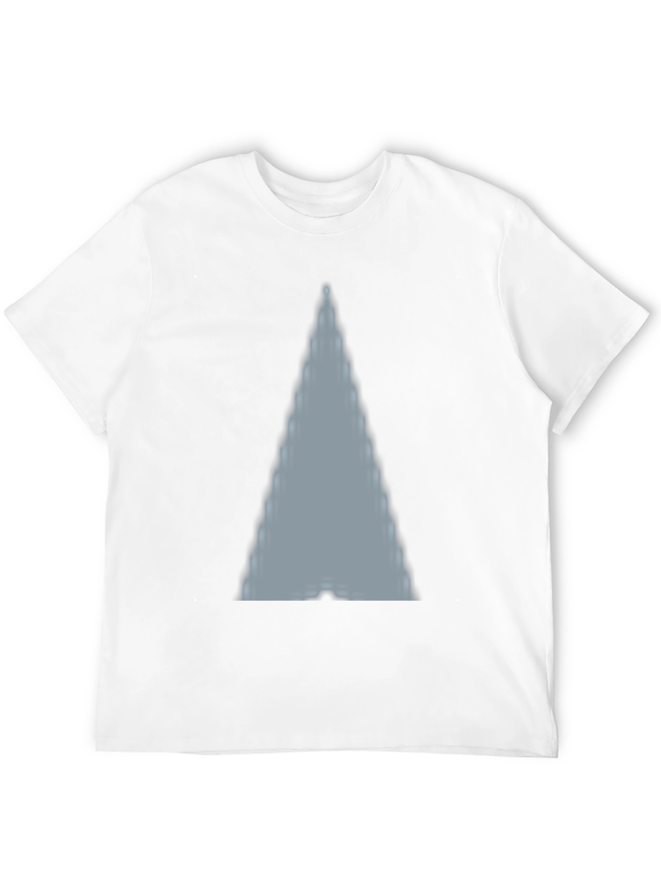 Mens Black T-Shirt with Abstract Triangle Design