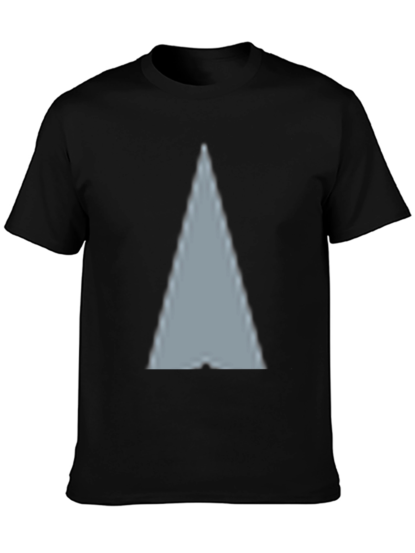 Mens Black T-Shirt with Abstract Triangle Design