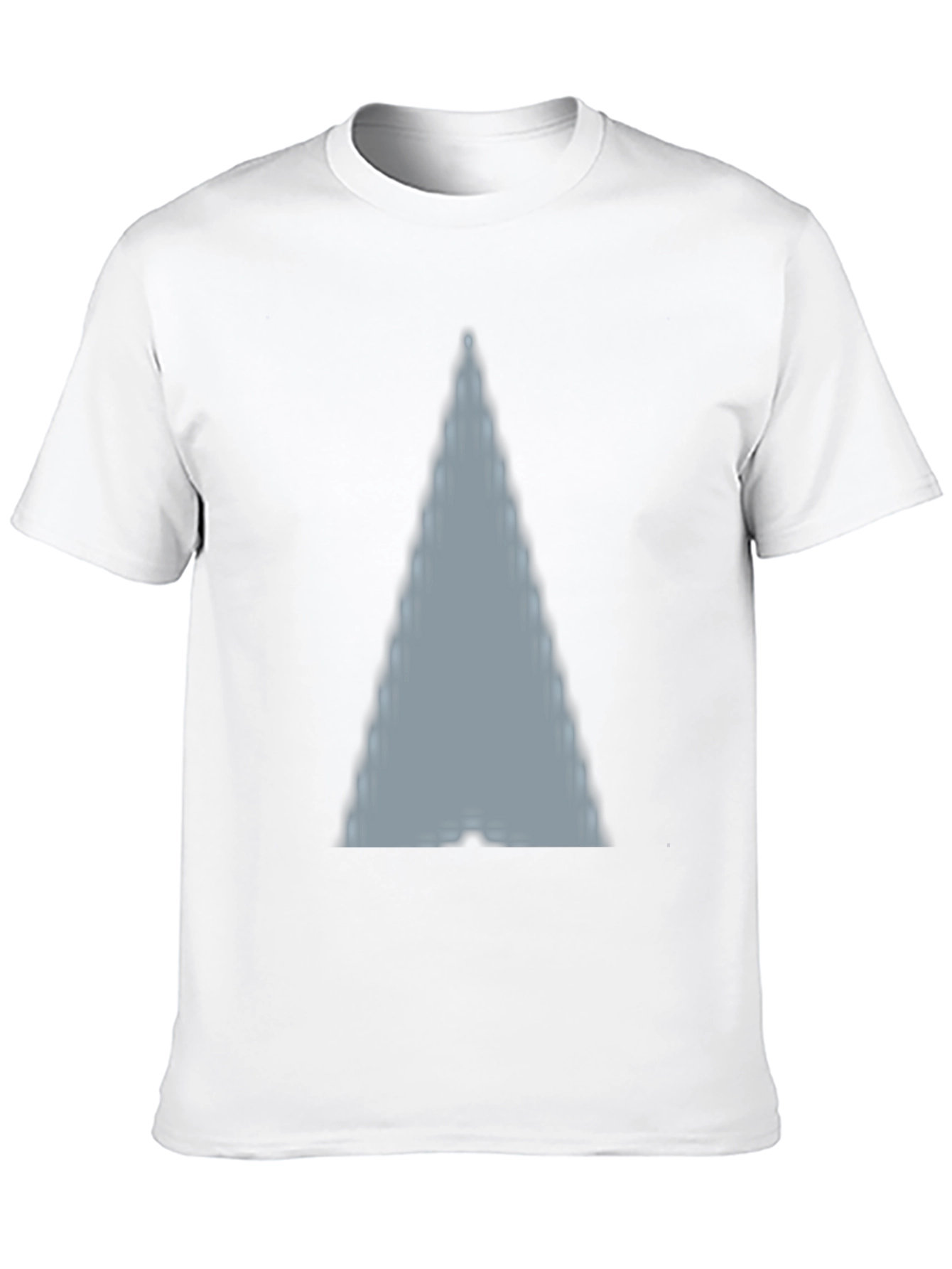 Mens Black T-Shirt with Abstract Triangle Design