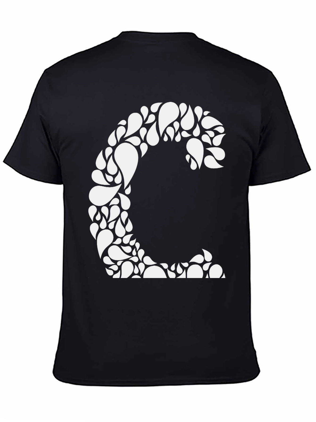 Abstract Floral Letter C Graphic Tee