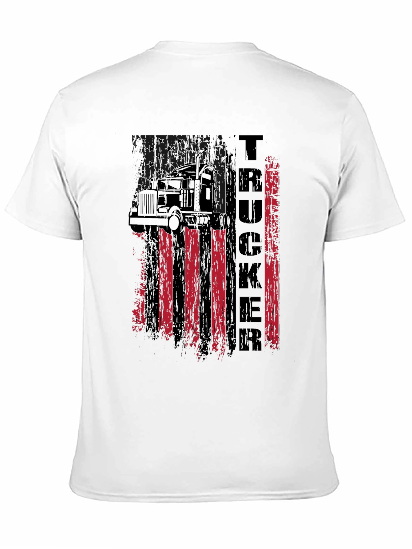 Trucker American Flag Graphic T-Shirt