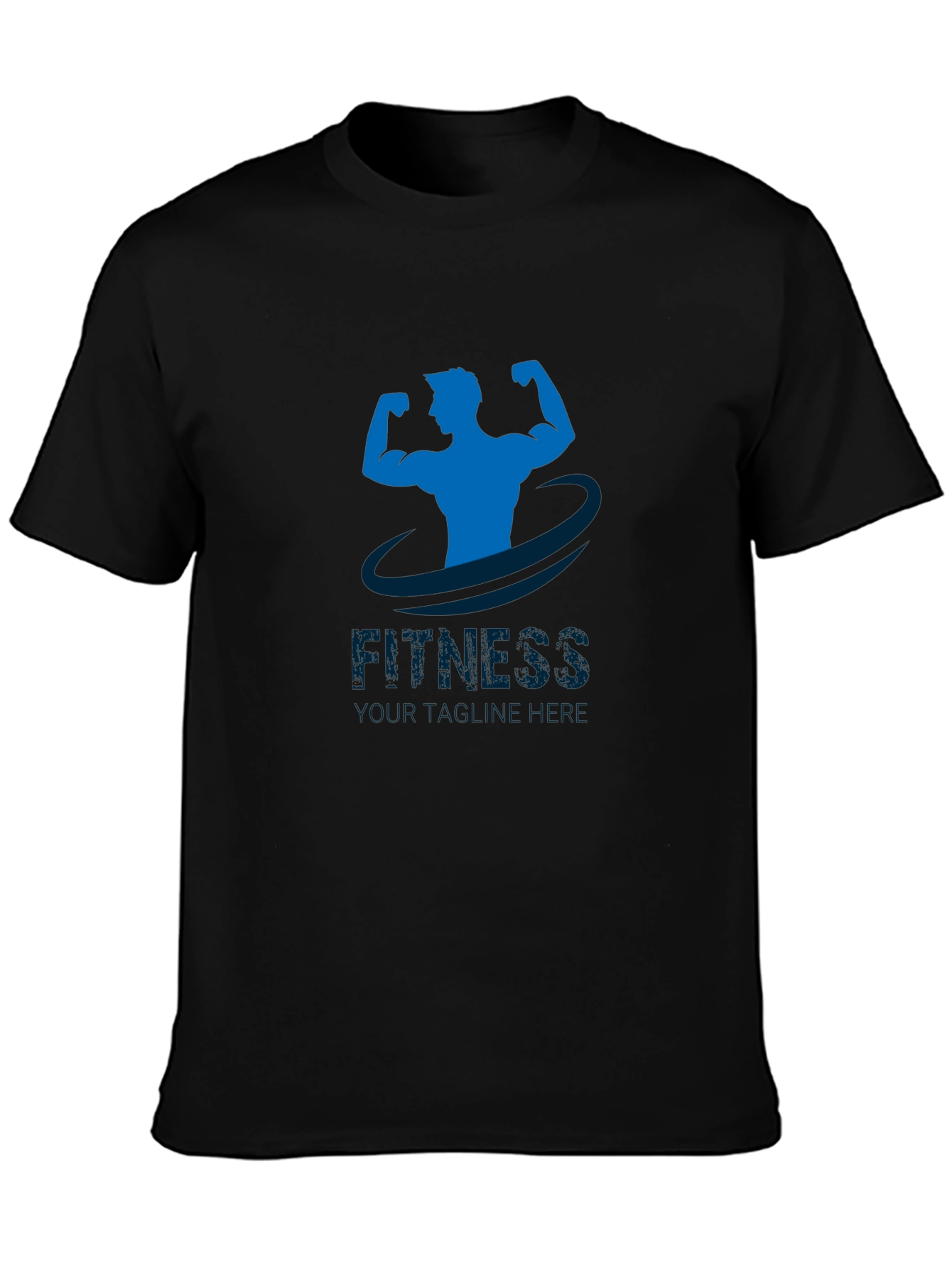 Mens Fitness Graphic T-Shirt - Black