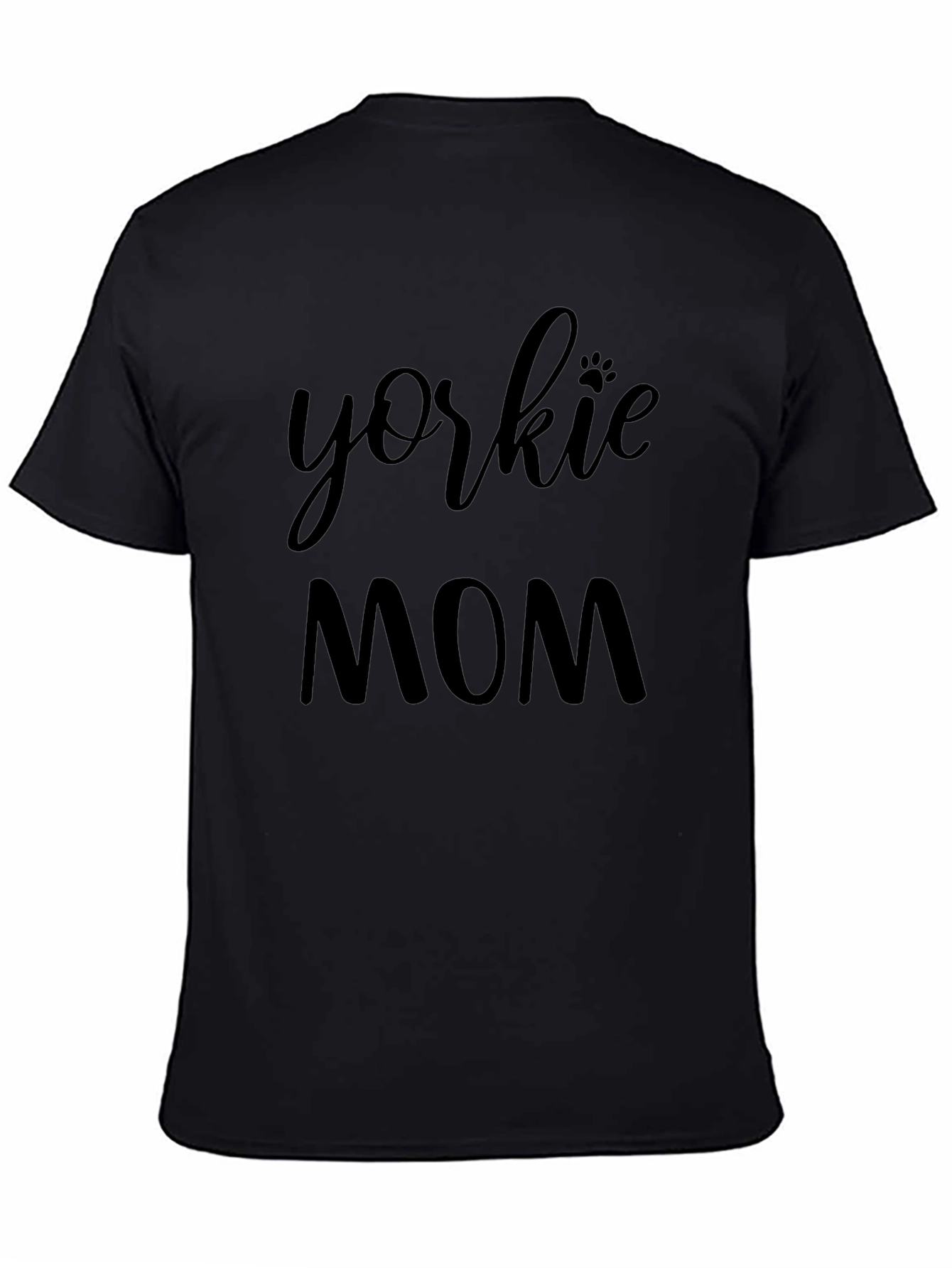 Yorkie Mom Black T-Shirt