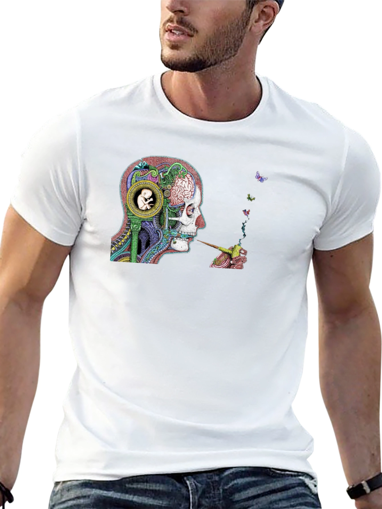 Psychedelic Brain Graphic T-Shirt