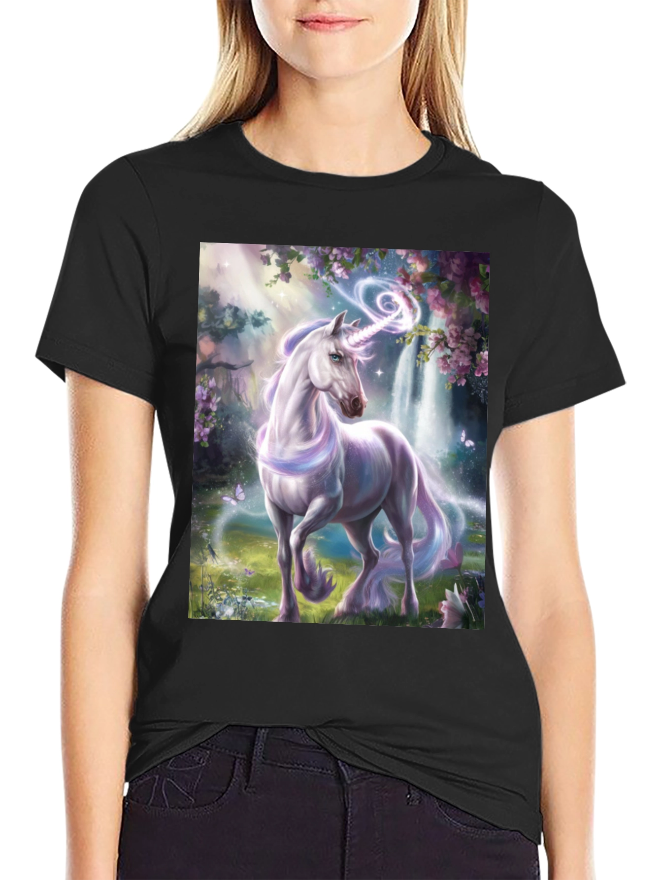 Unicorn Fantasy T-Shirt - Black