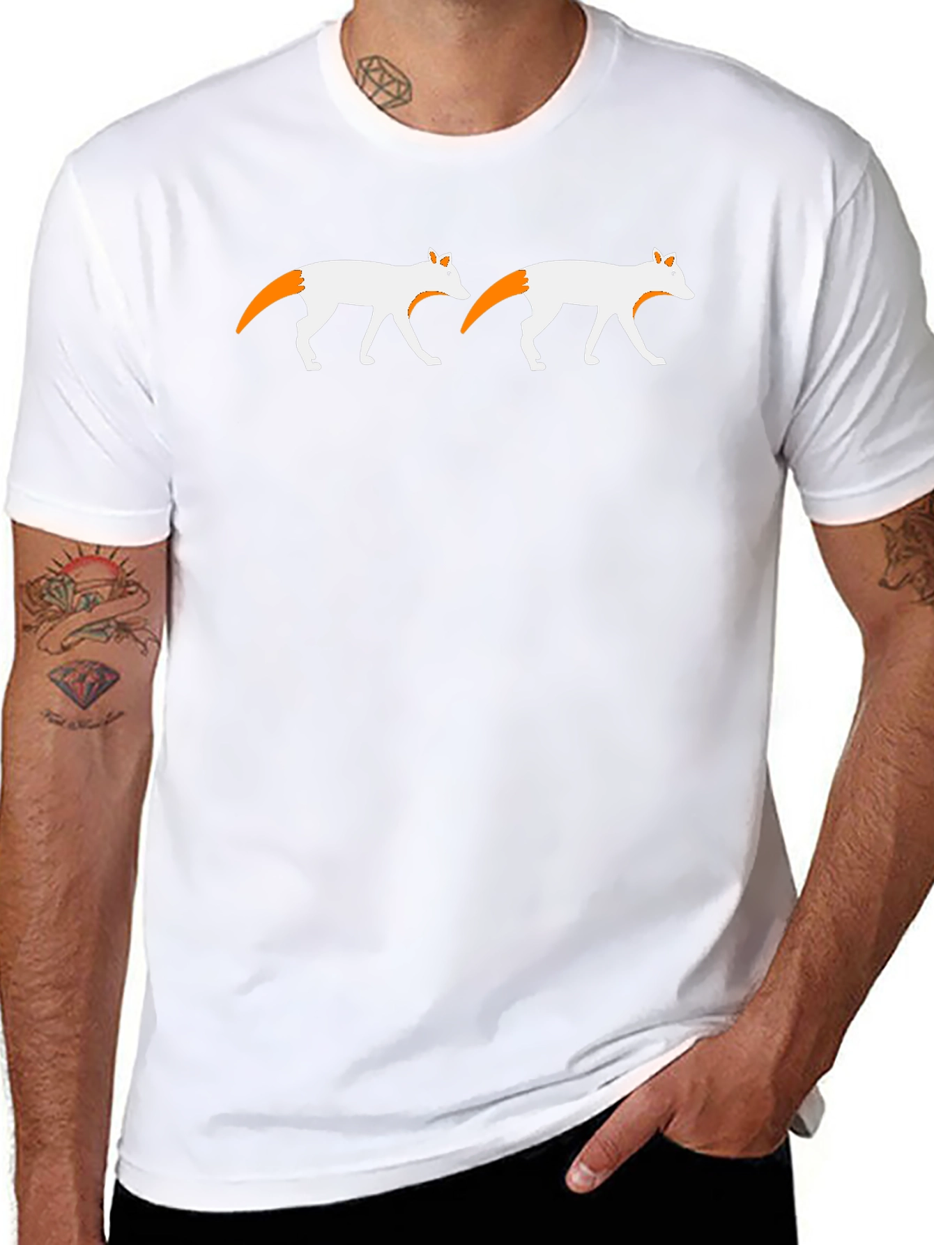 Fox Design Black T-Shirt