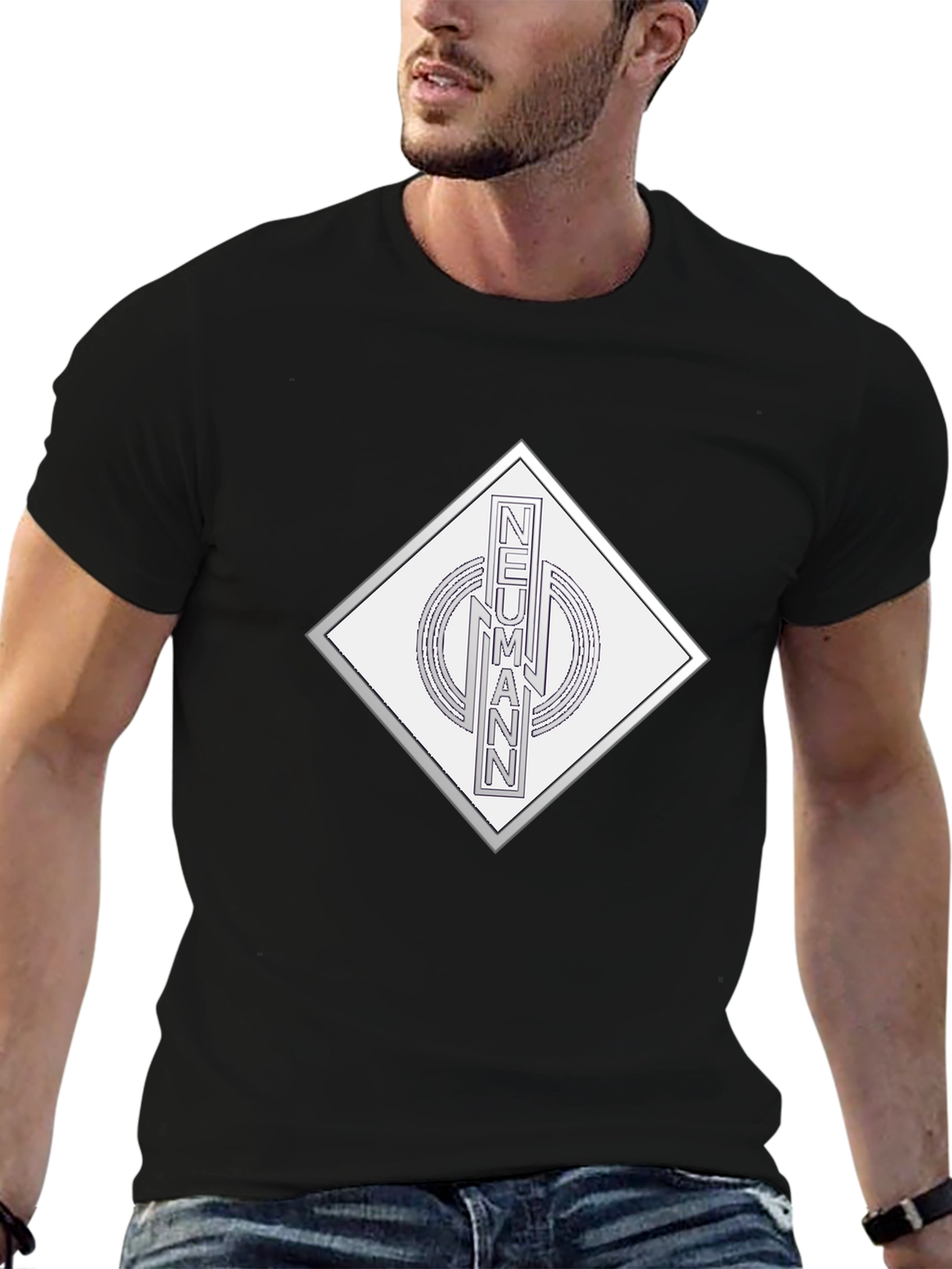 Neumann Black Graphic Tee - Classic Style
