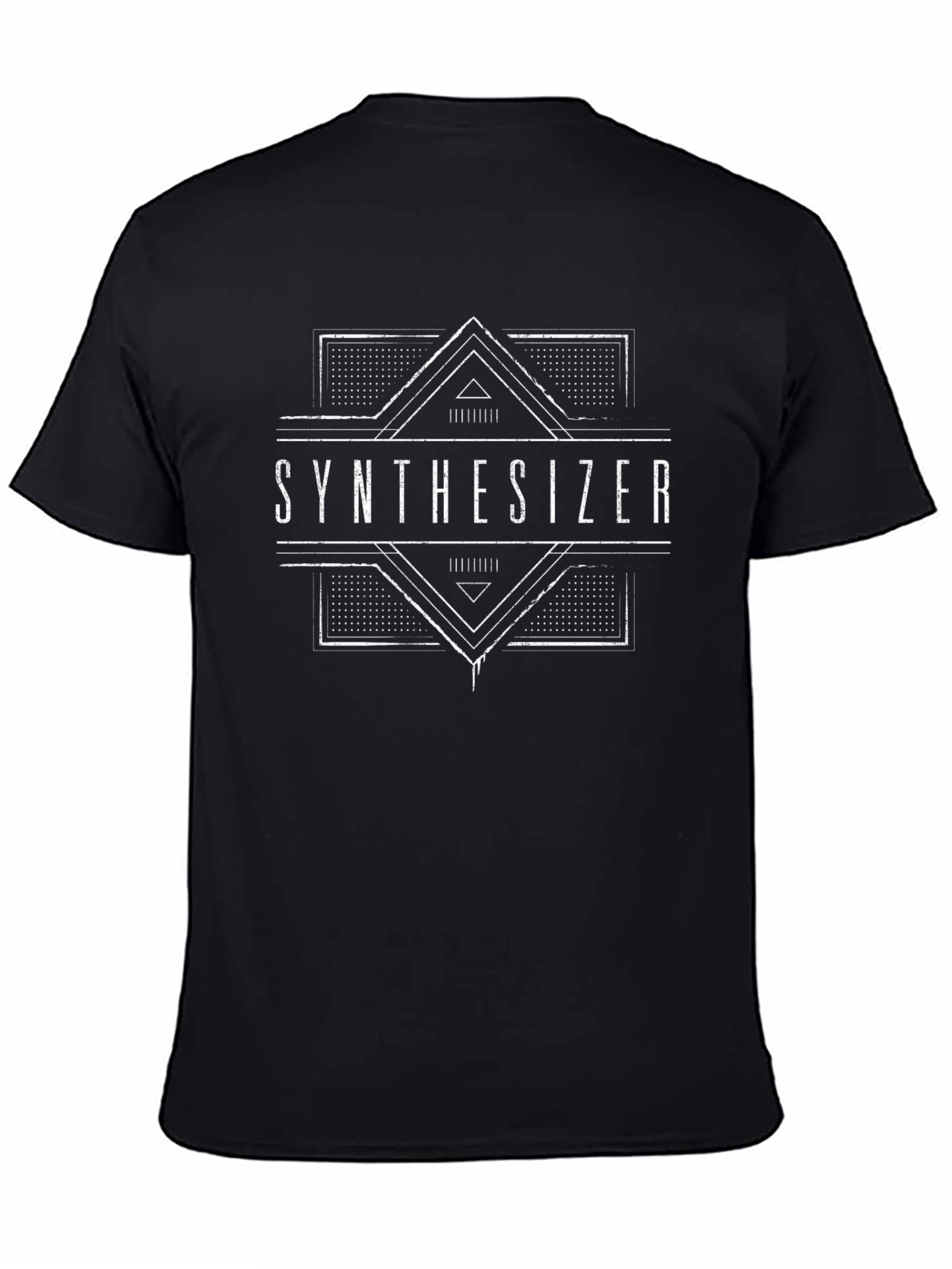 Synthesizer Graphic Print Black T-Shirt