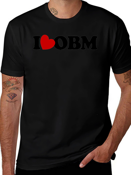 I Heart OBM Black T-Shirt - Casual Graphic Tee
