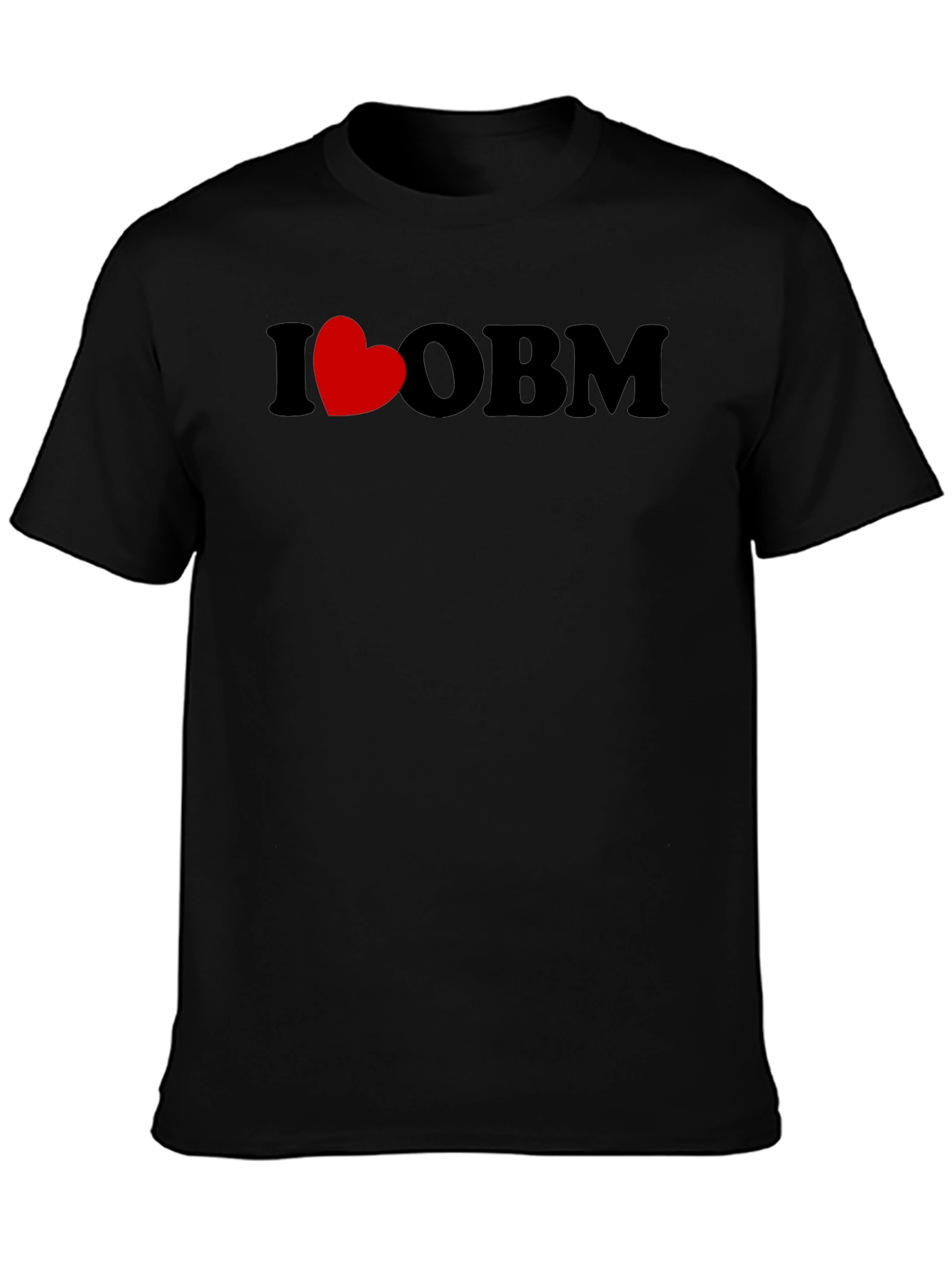 I Heart OBM Black T-Shirt - Casual Graphic Tee
