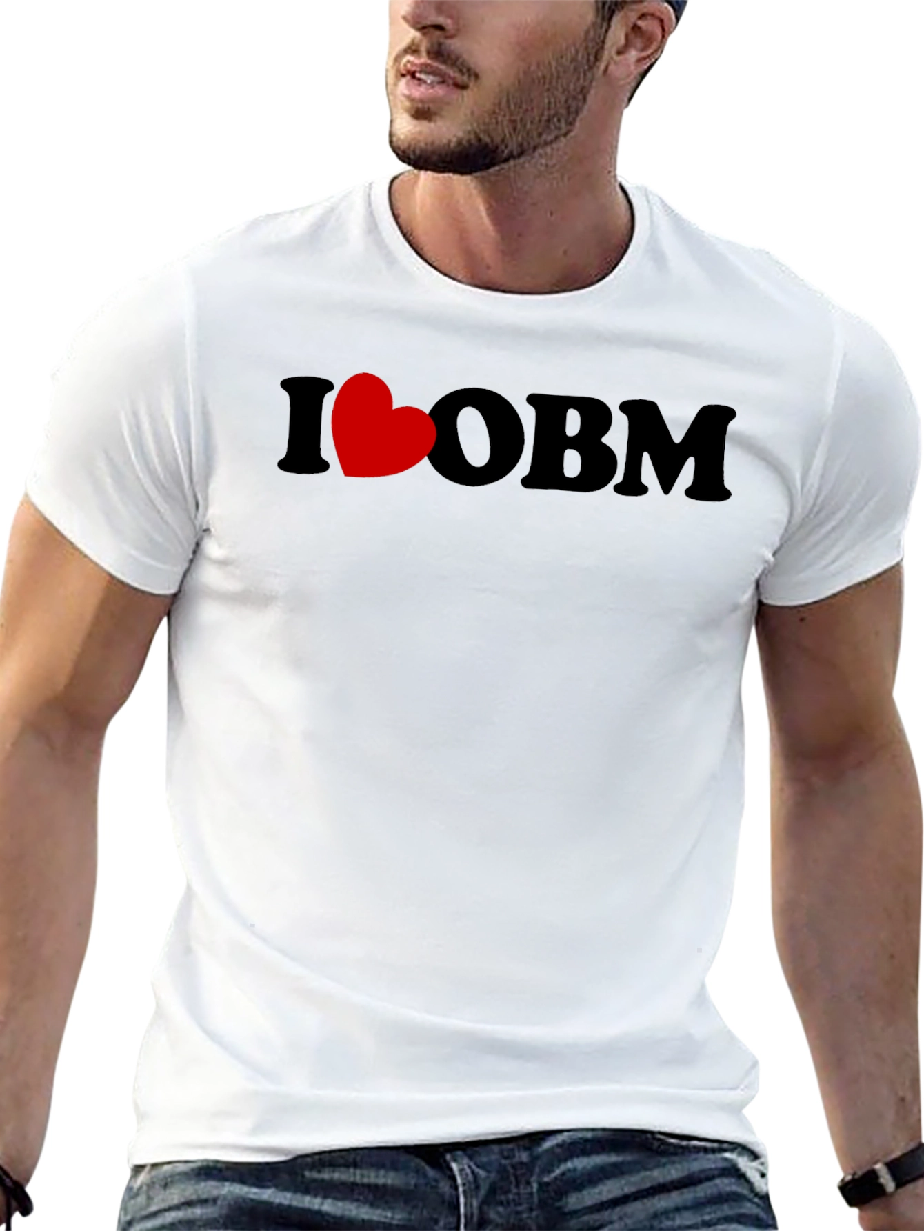 I Heart OBM Black T-Shirt - Casual Graphic Tee