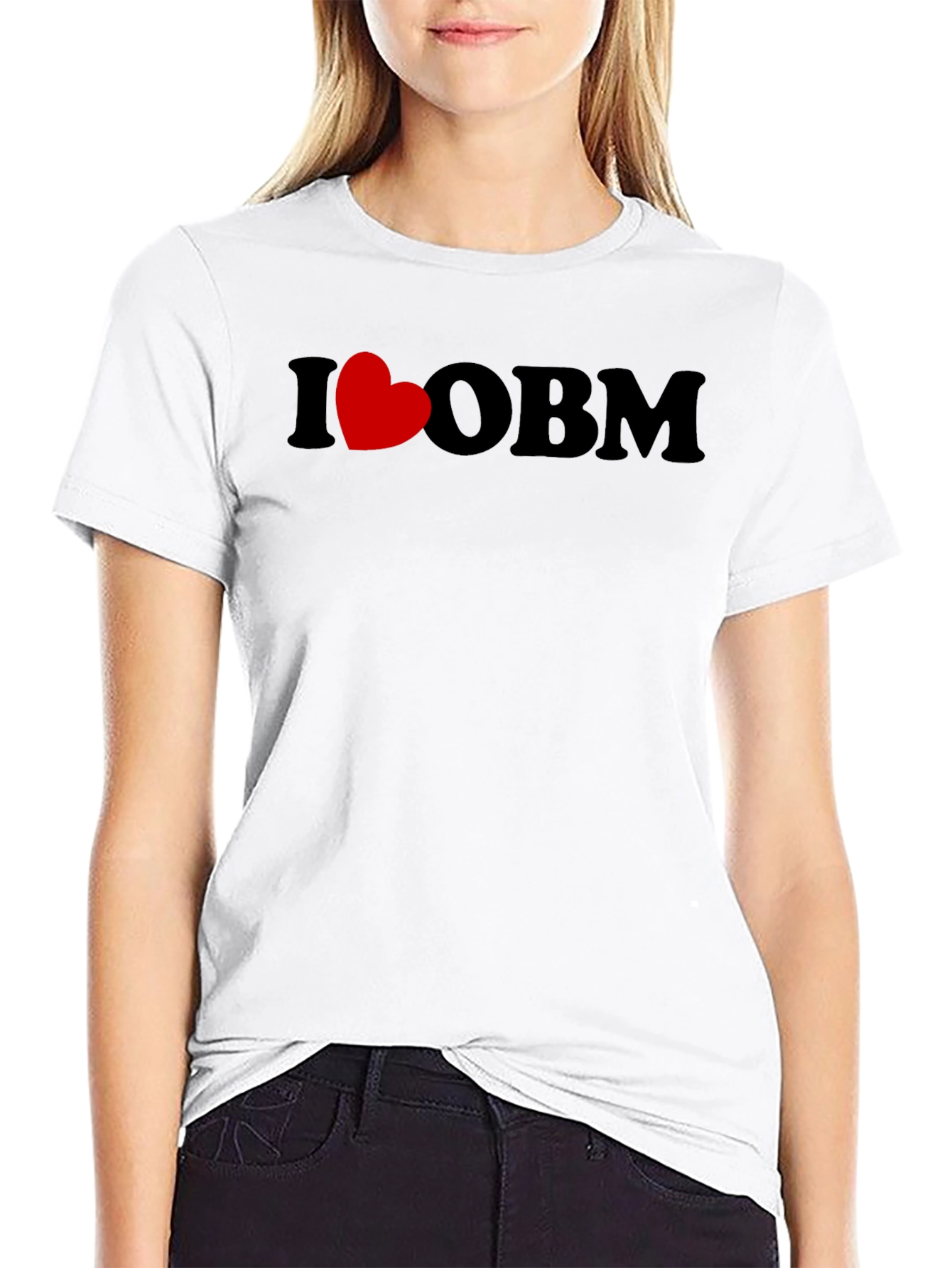 I Heart OBM Black T-Shirt - Casual Graphic Tee