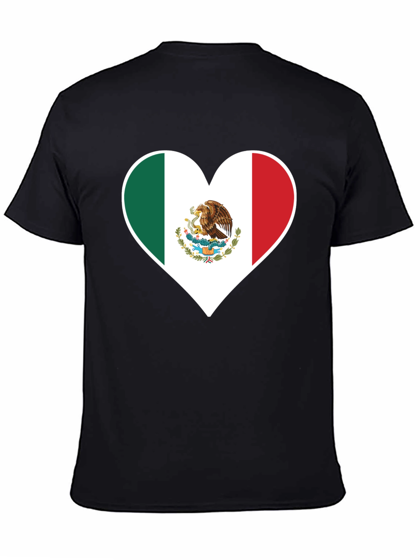 Mexico Flag Heart T-Shirt - Show Your Love!