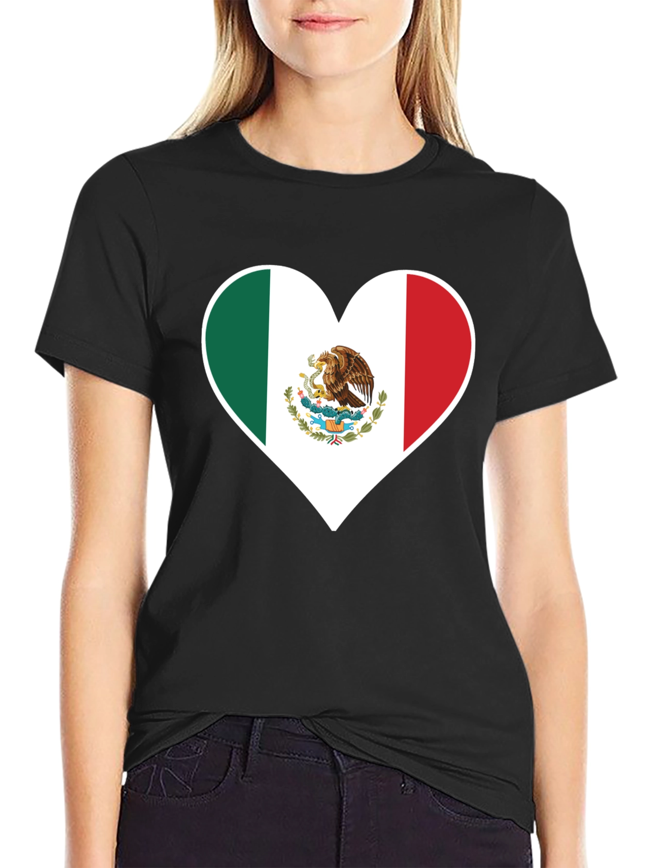 Mexico Flag Heart T-Shirt - Show Your Love!