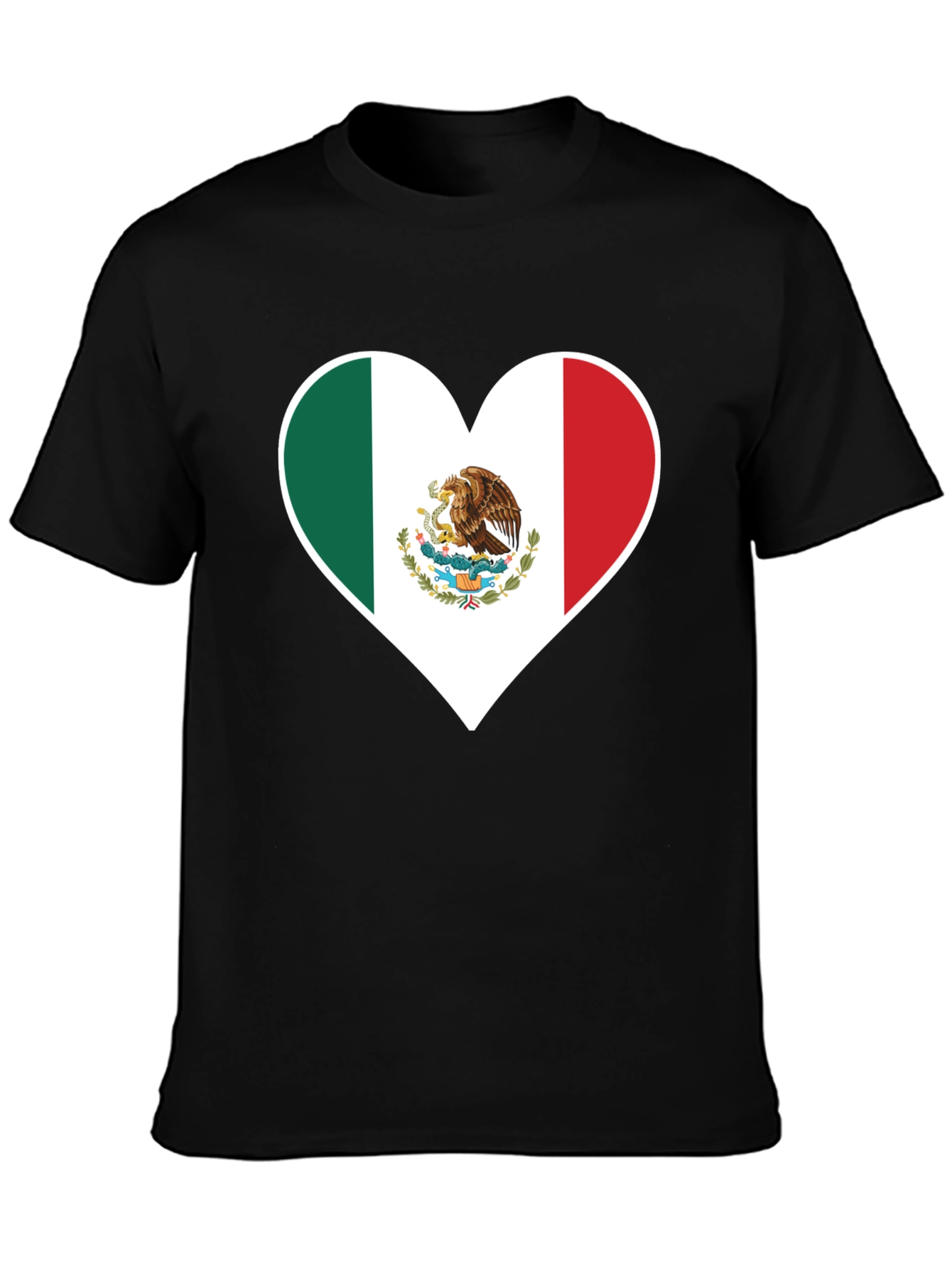 Mexico Flag Heart T-Shirt - Show Your Love!