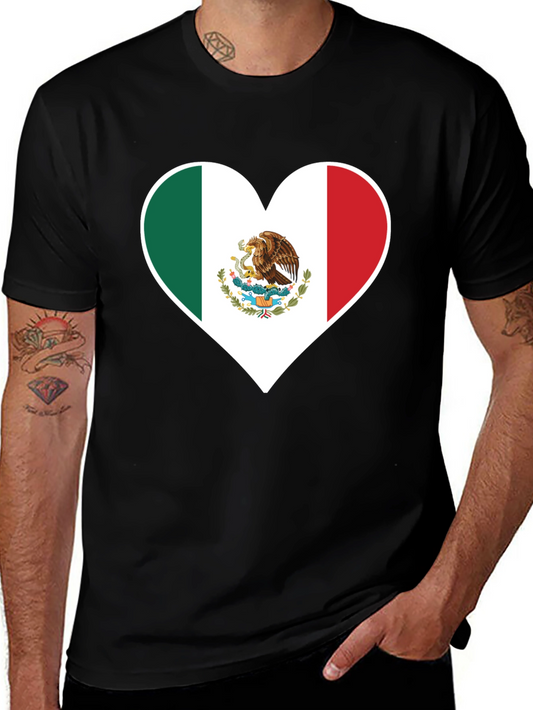 Mexico Flag Heart T-Shirt - Show Your Love!