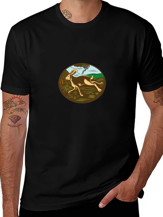 Running Hare Graphic Tee - Black