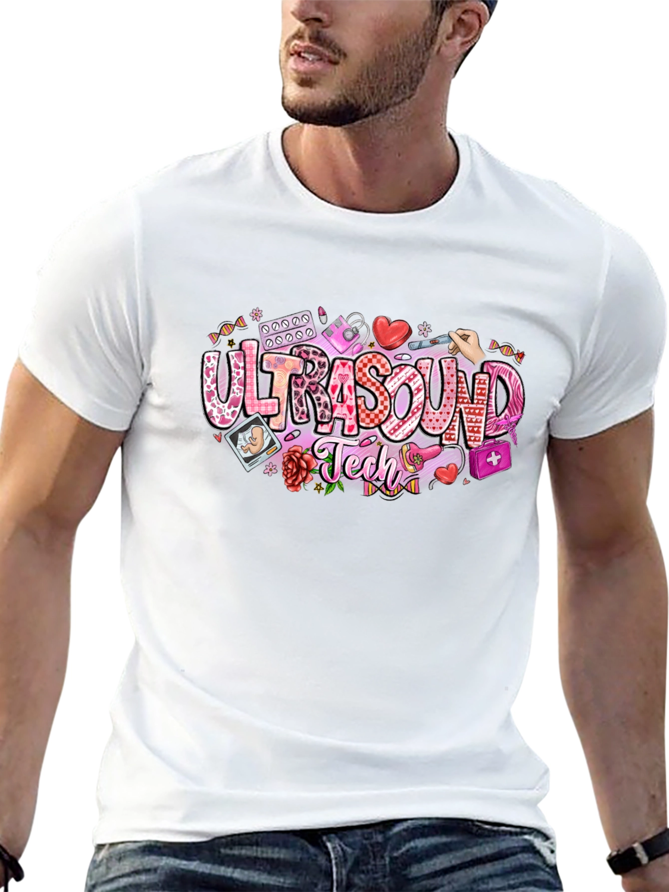 Ultrasound Tech T-Shirt Medical Design