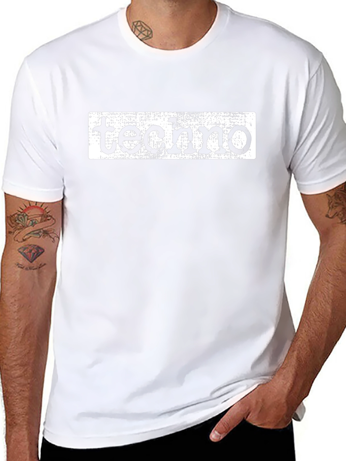 Techno Music Graphic Tee - Cool Black T-Shirt