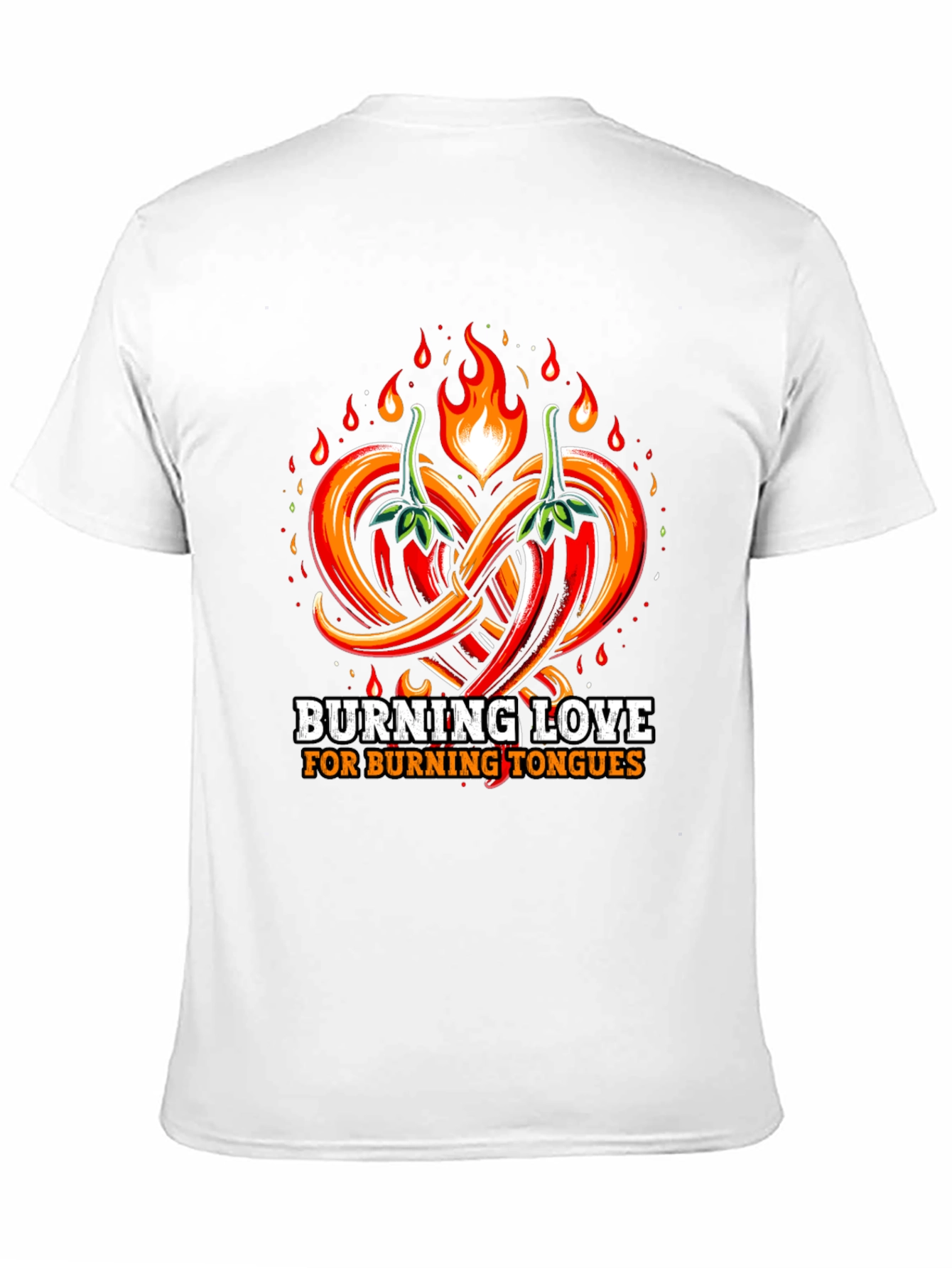 Burning Love Spicy Chili Pepper Graphic T-Shirt