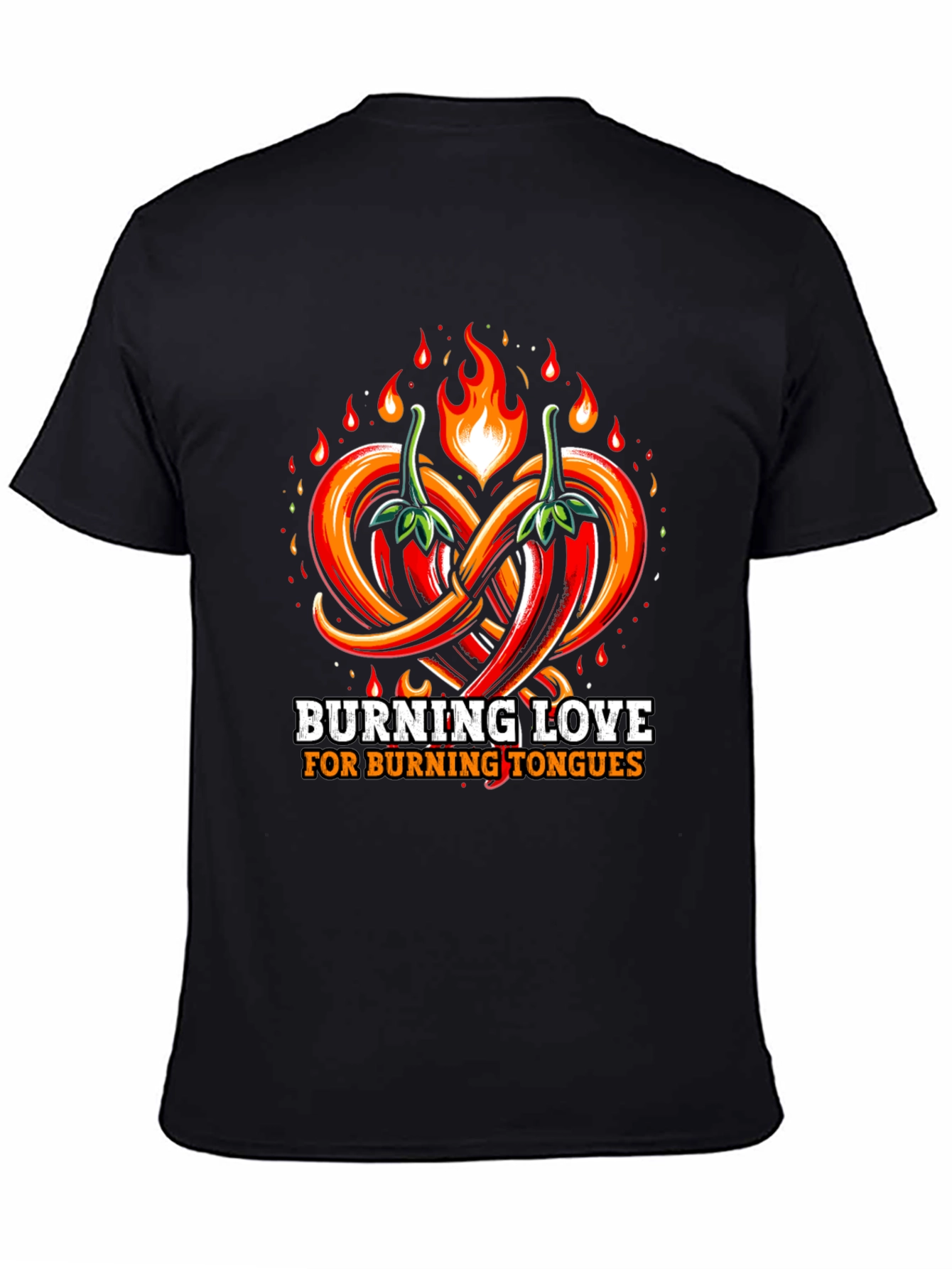 Burning Love Spicy Chili Pepper Graphic T-Shirt