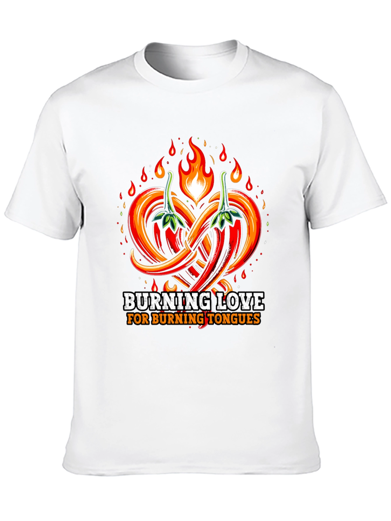 Burning Love Spicy Chili Pepper Graphic T-Shirt