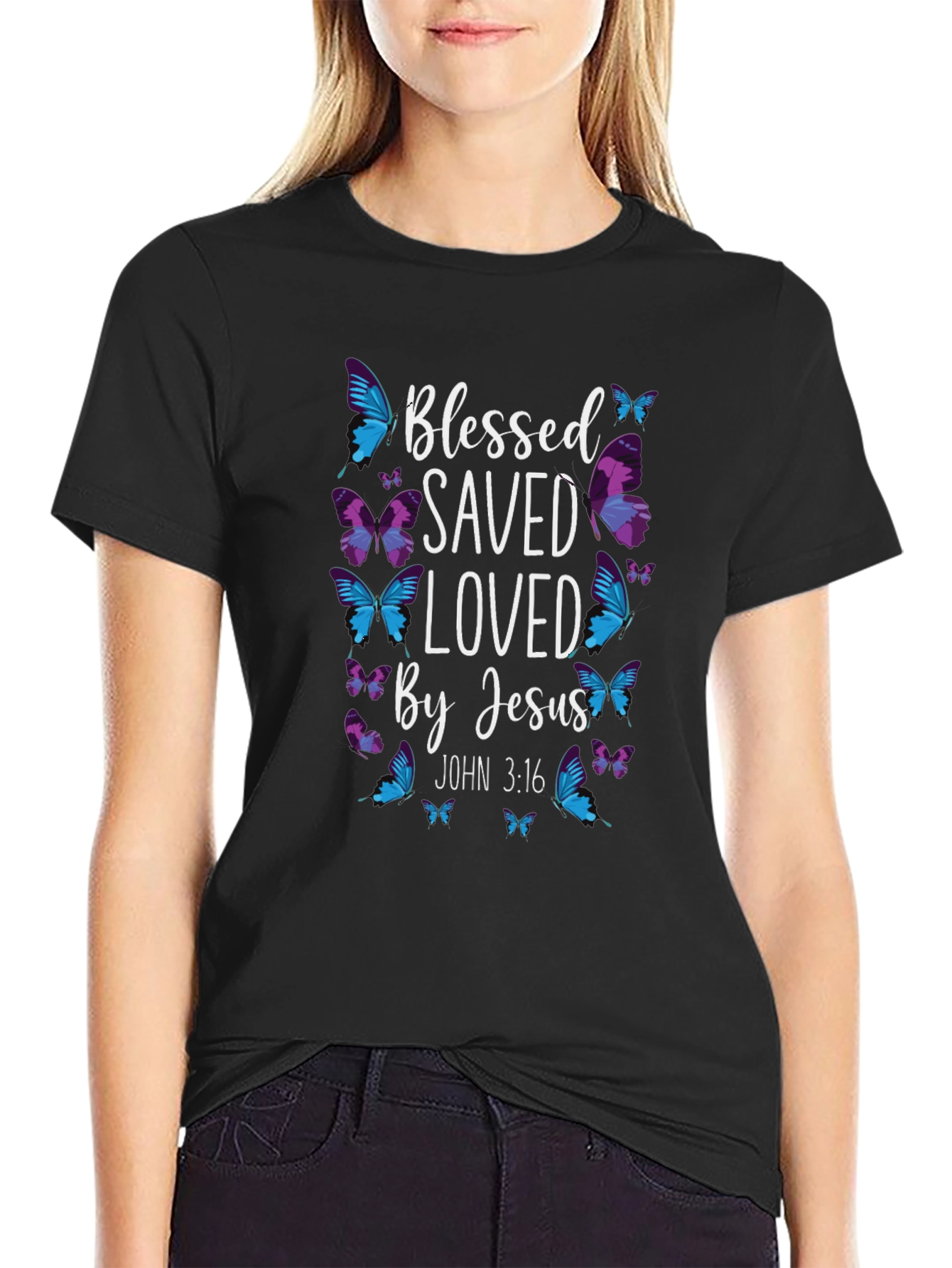 Blessed Saved Loved By Jesus T-Shirt