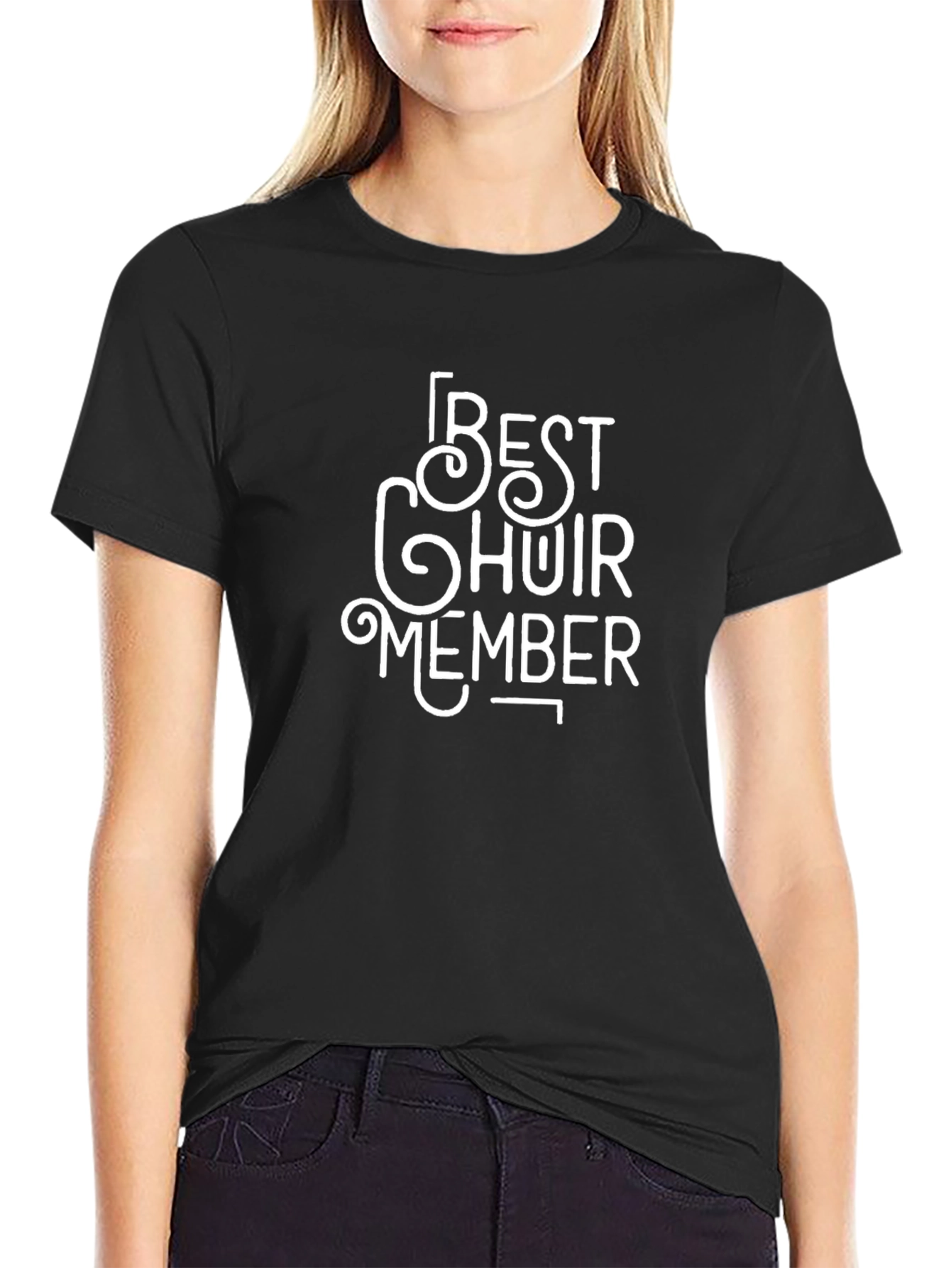 Best Choir Member Black Cotton T-Shirt