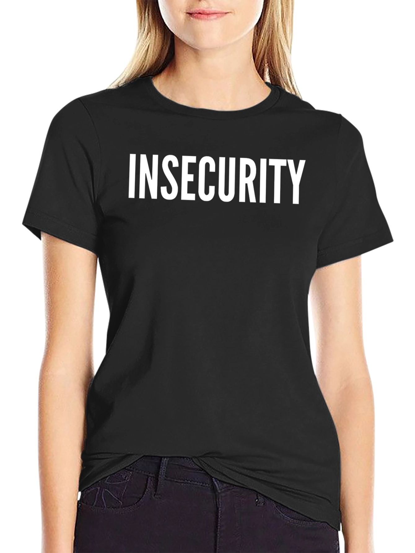Insecurity Graphic Tee - Black Cotton Blend