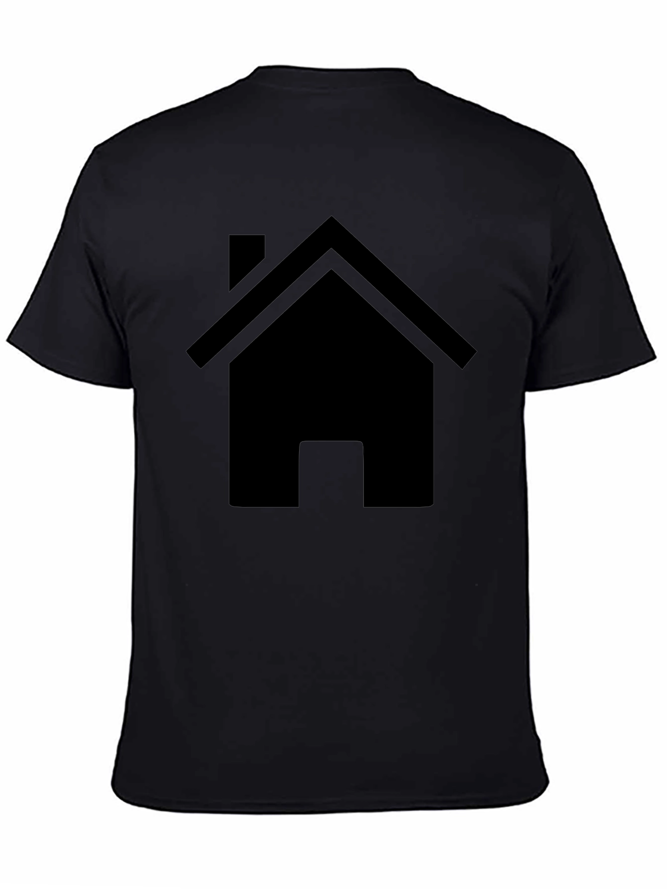 Minimalist House Graphic Tee - Black