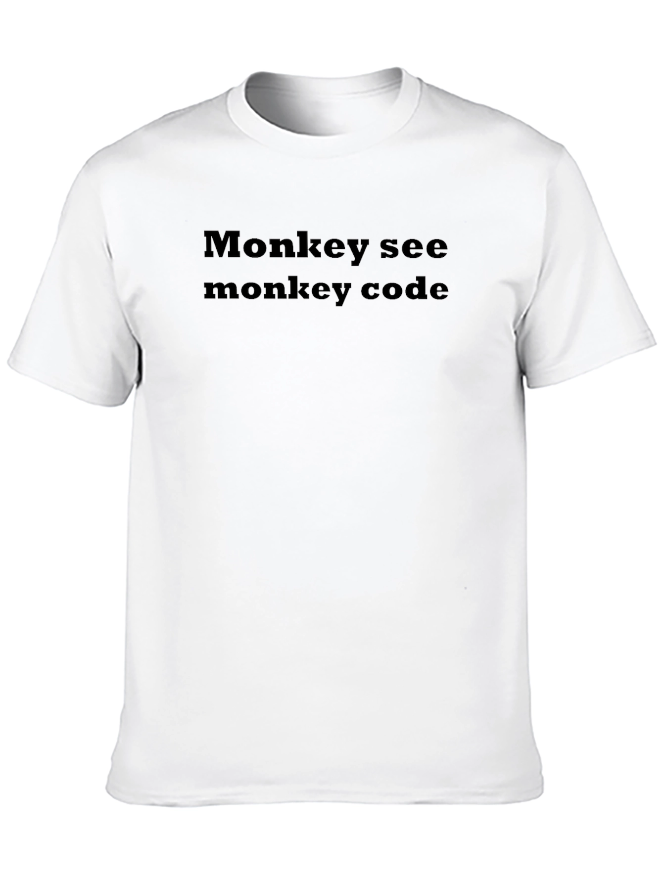 Monkey See Monkey Code Black Graphic Tee