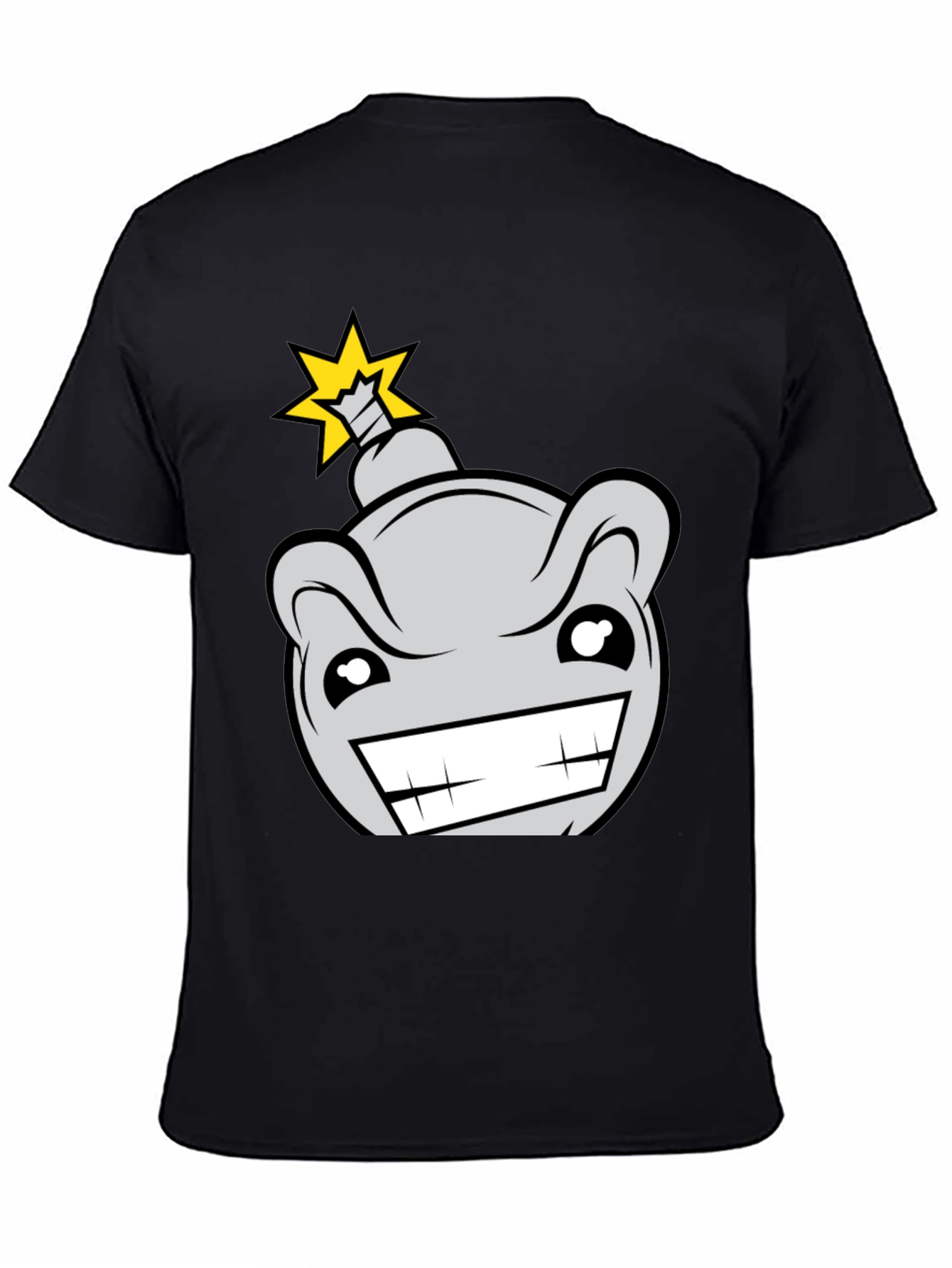 Cartoon Bomb Graphic Tee - Mens Black T-Shirt