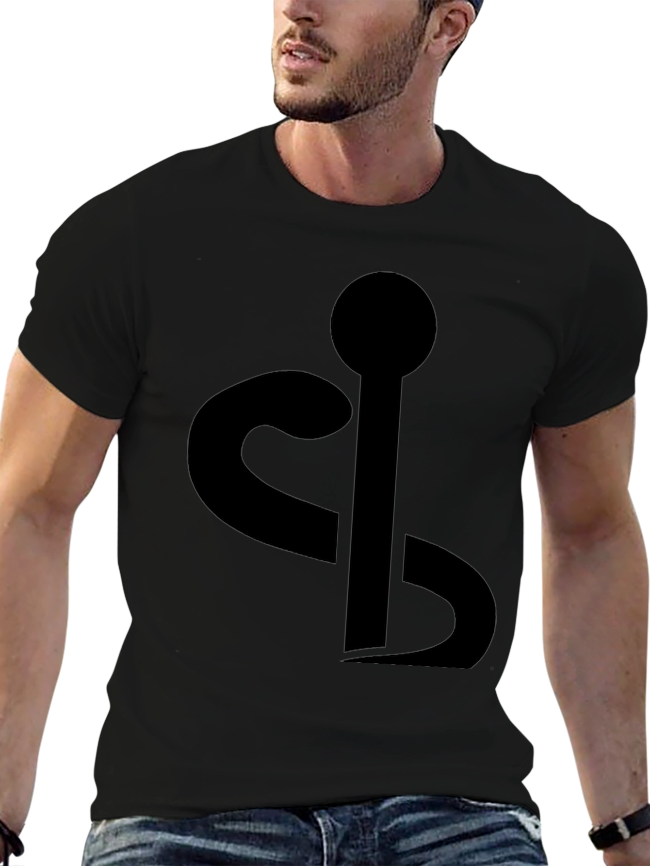 Symbolic Black T-Shirt: Minimalist Design