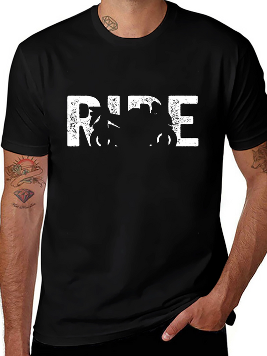 Ride Motorcycle Graphic T-Shirt - Black