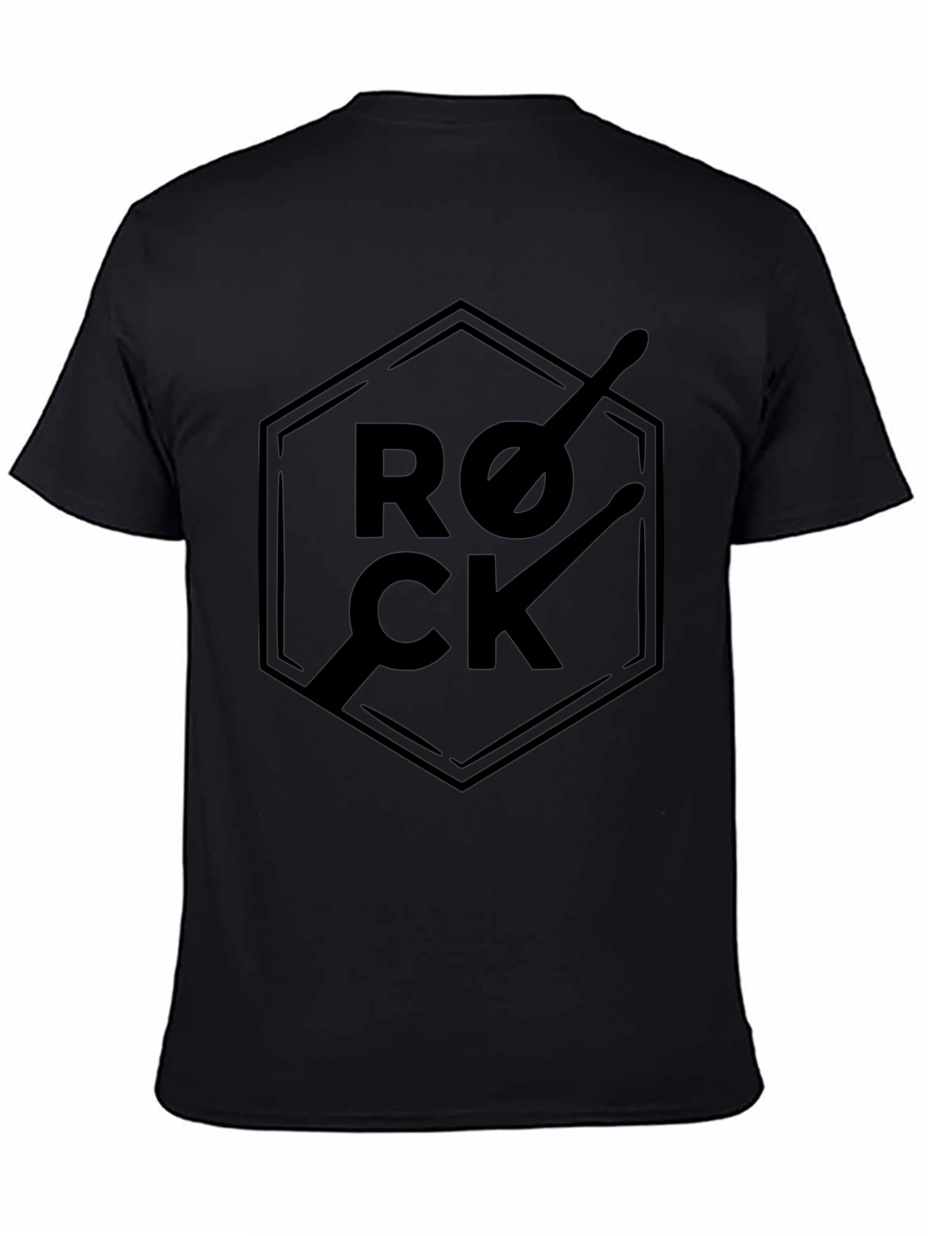 Rock Music Drumsticks T-Shirt - Black