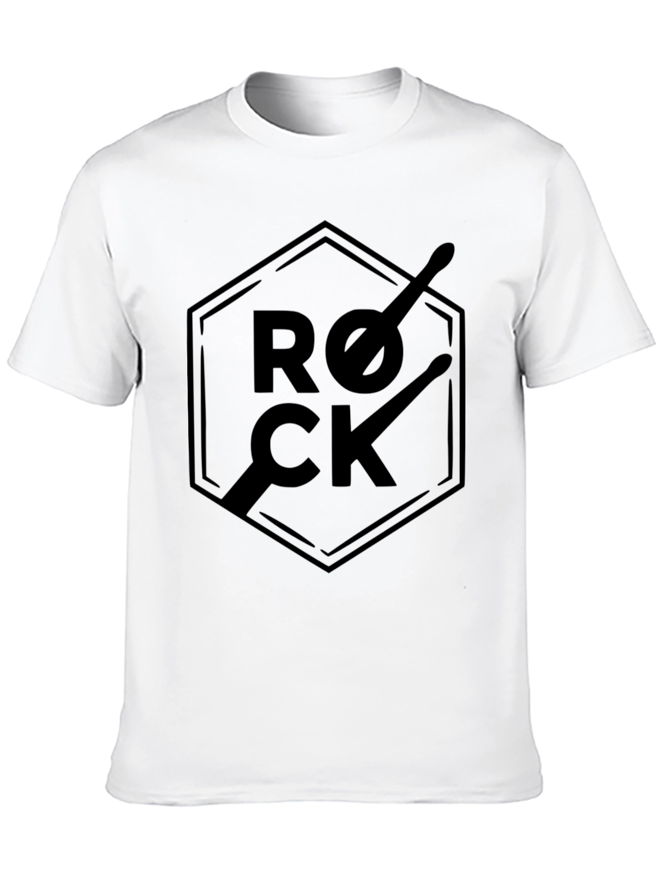 Rock Music Drumsticks T-Shirt - Black