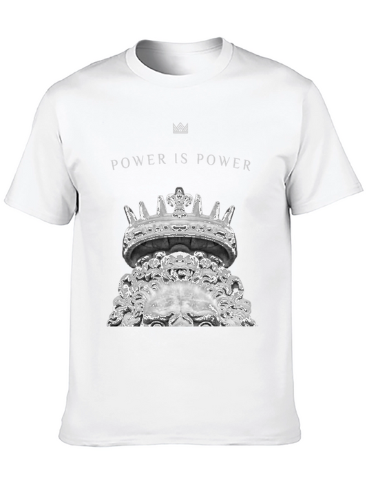 Power Is Power Crown Graphic Tee - Black