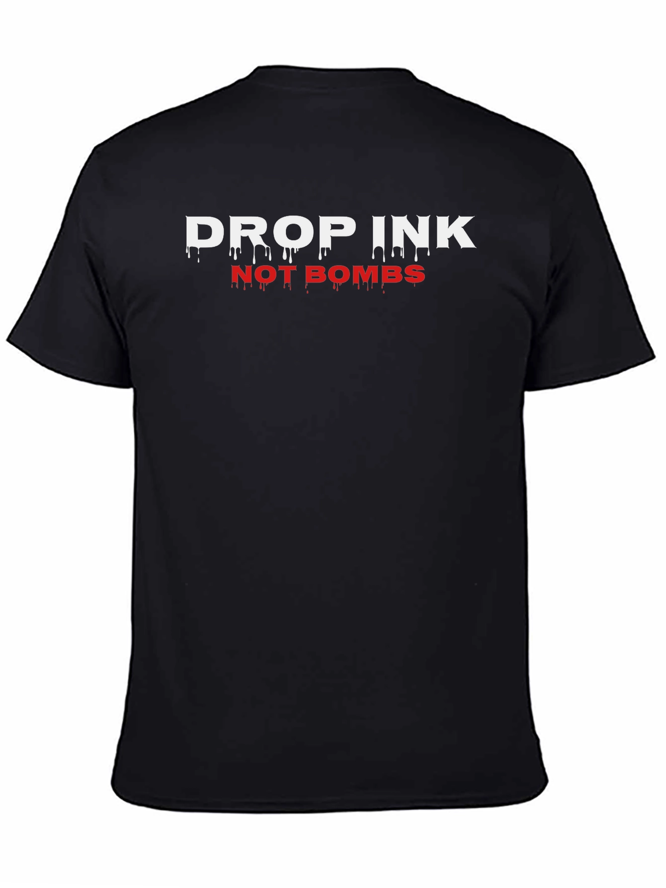 Drop Ink Not Bombs Black Graphic Tee