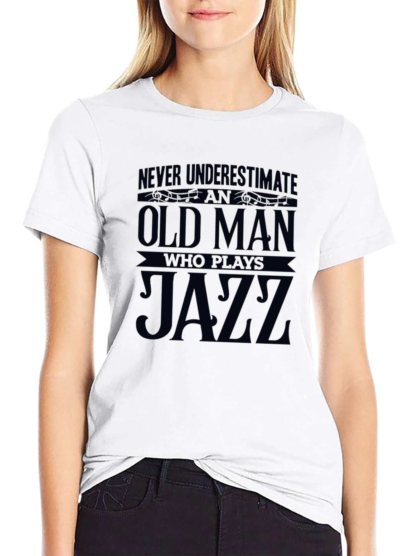 Never Underestimate Old Man Jazz T-Shirt