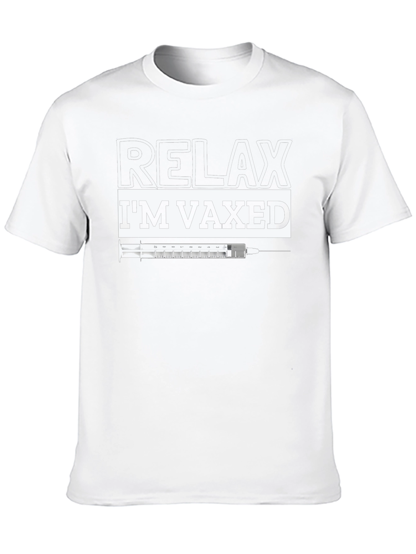 Relax Im Vaxed Graphic Tee - Black