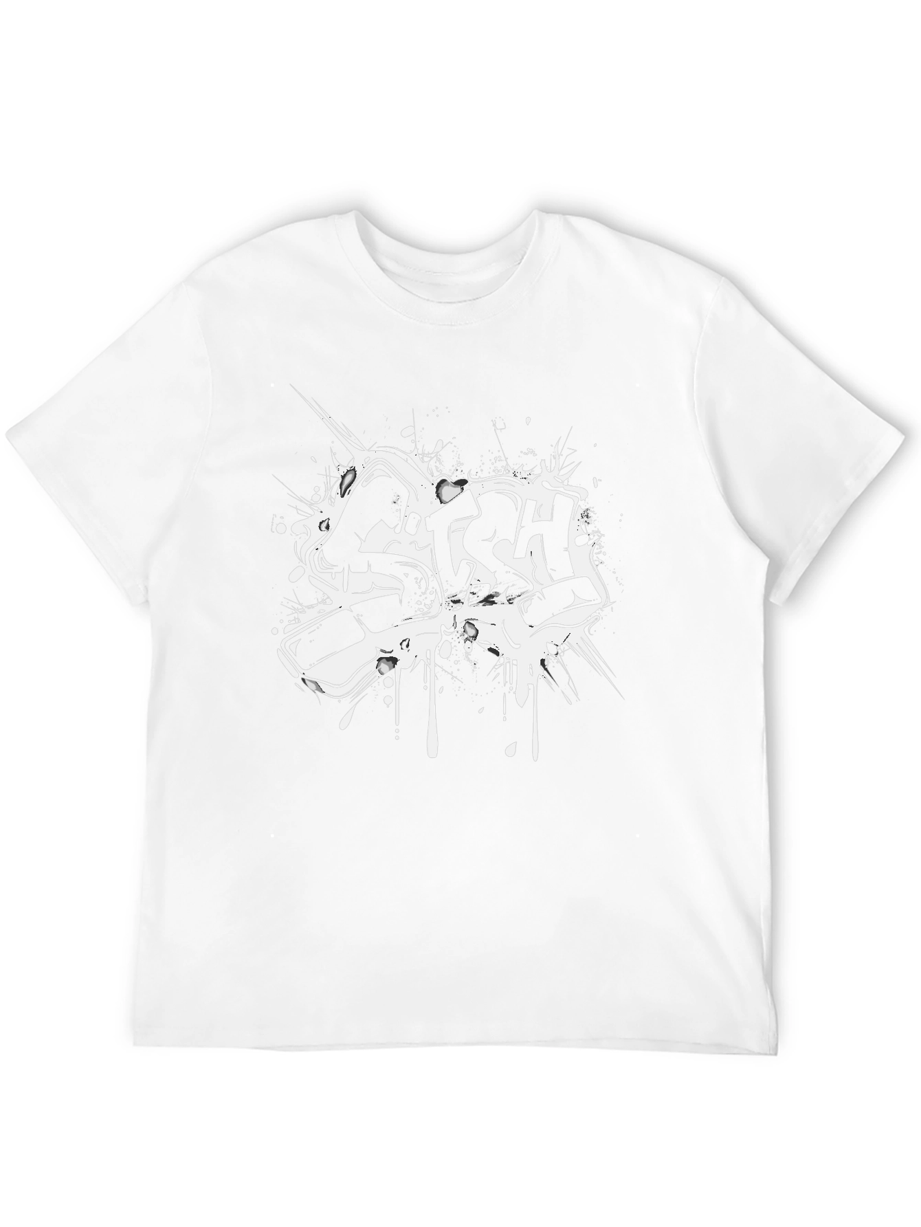 Cool Black T-Shirt with Graffiti Design
