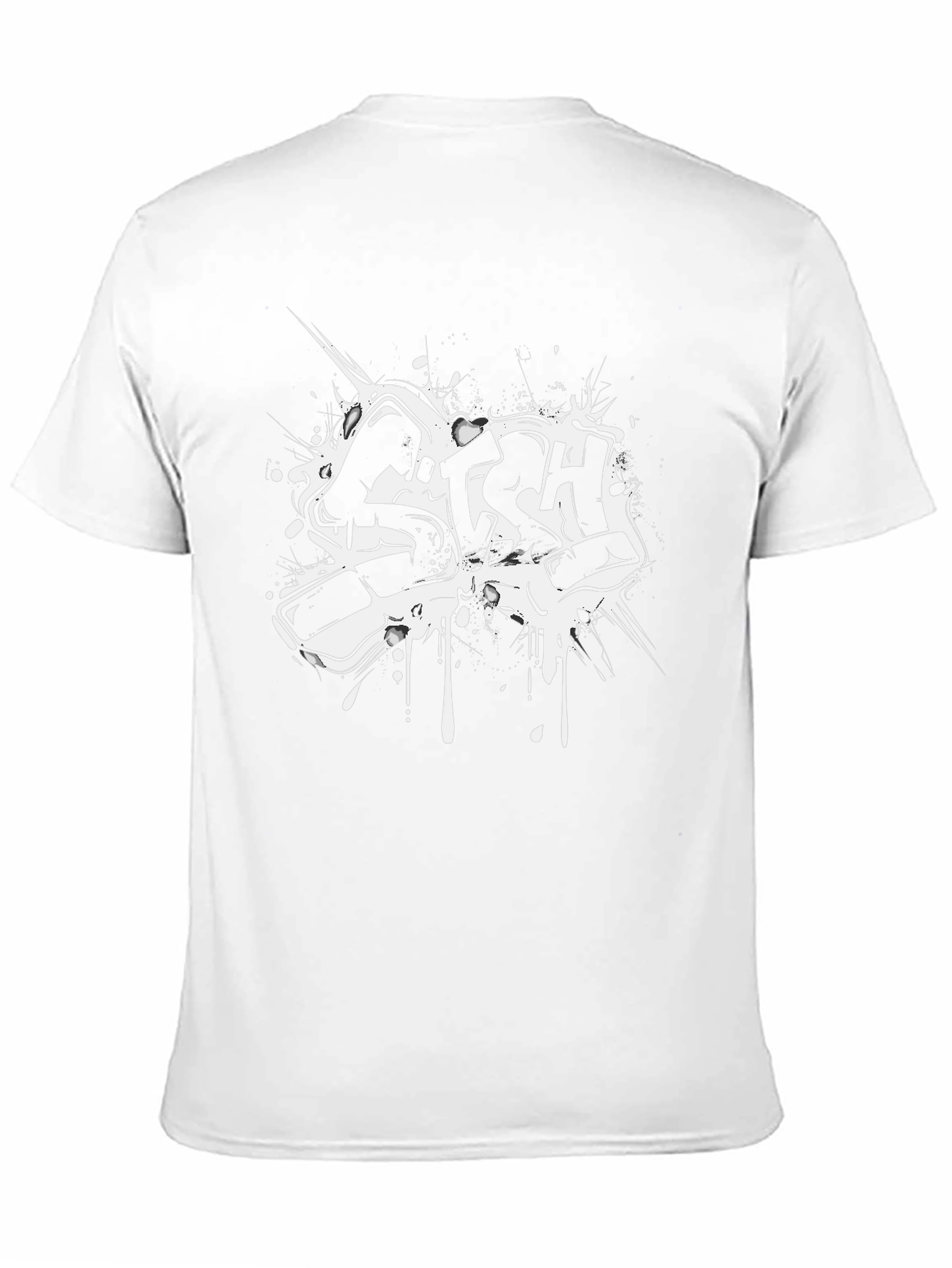 Cool Black T-Shirt with Graffiti Design