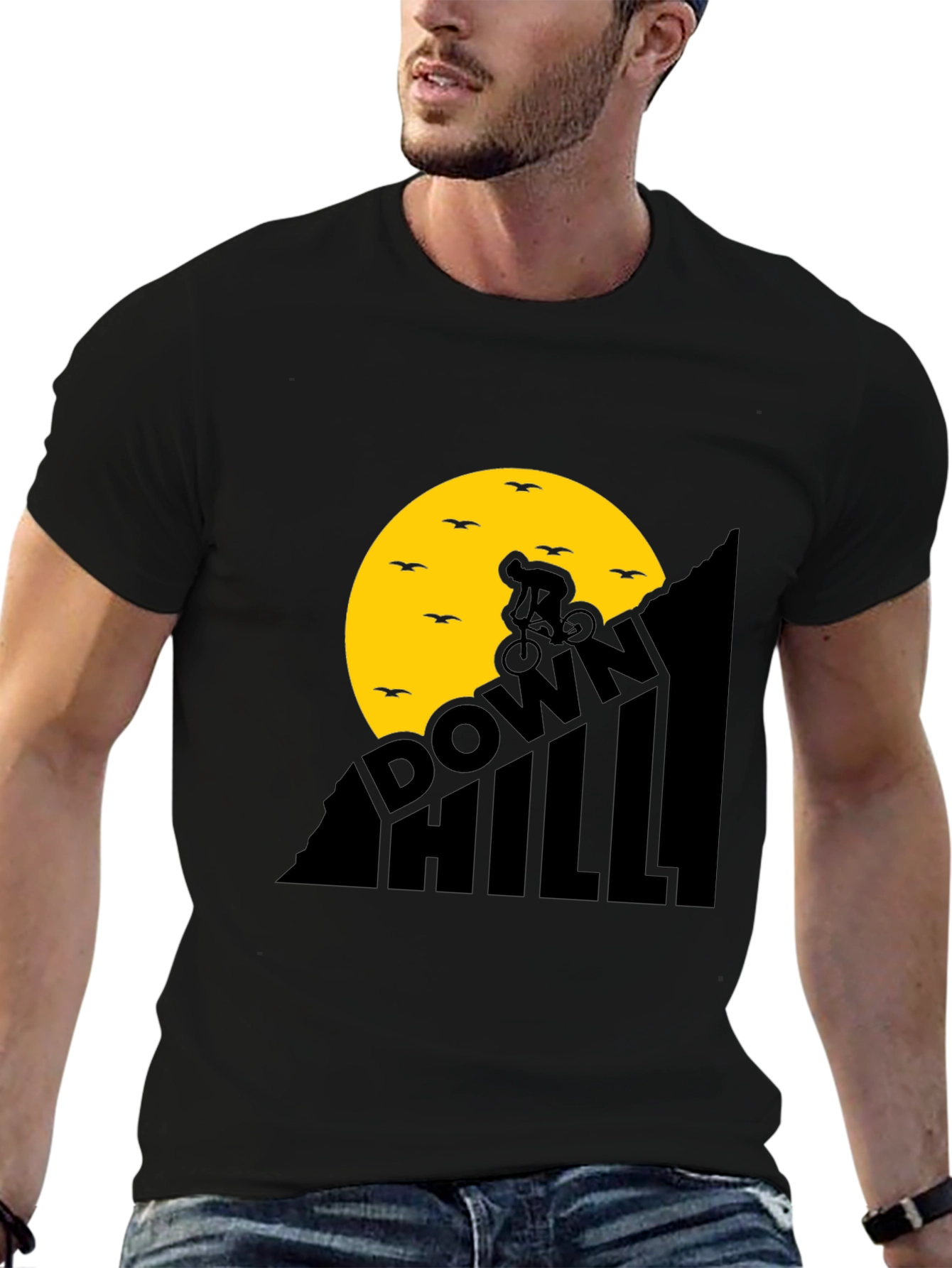 Downhill Biker T-Shirt - Black