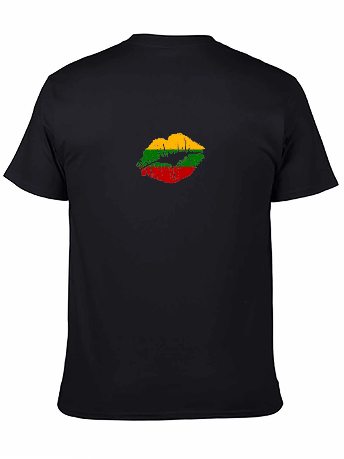 Lithuania Flag Lips T-Shirt - Unisex Cotton Tee