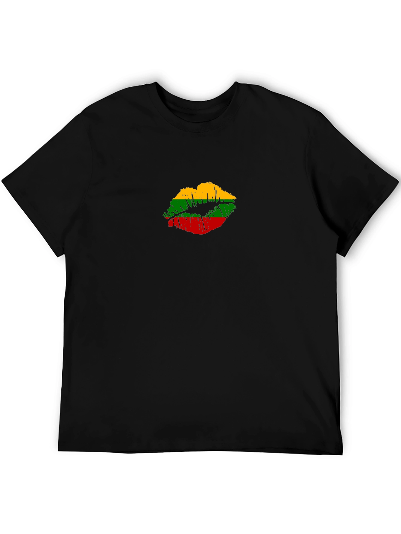 Lithuania Flag Lips T-Shirt - Unisex Cotton Tee