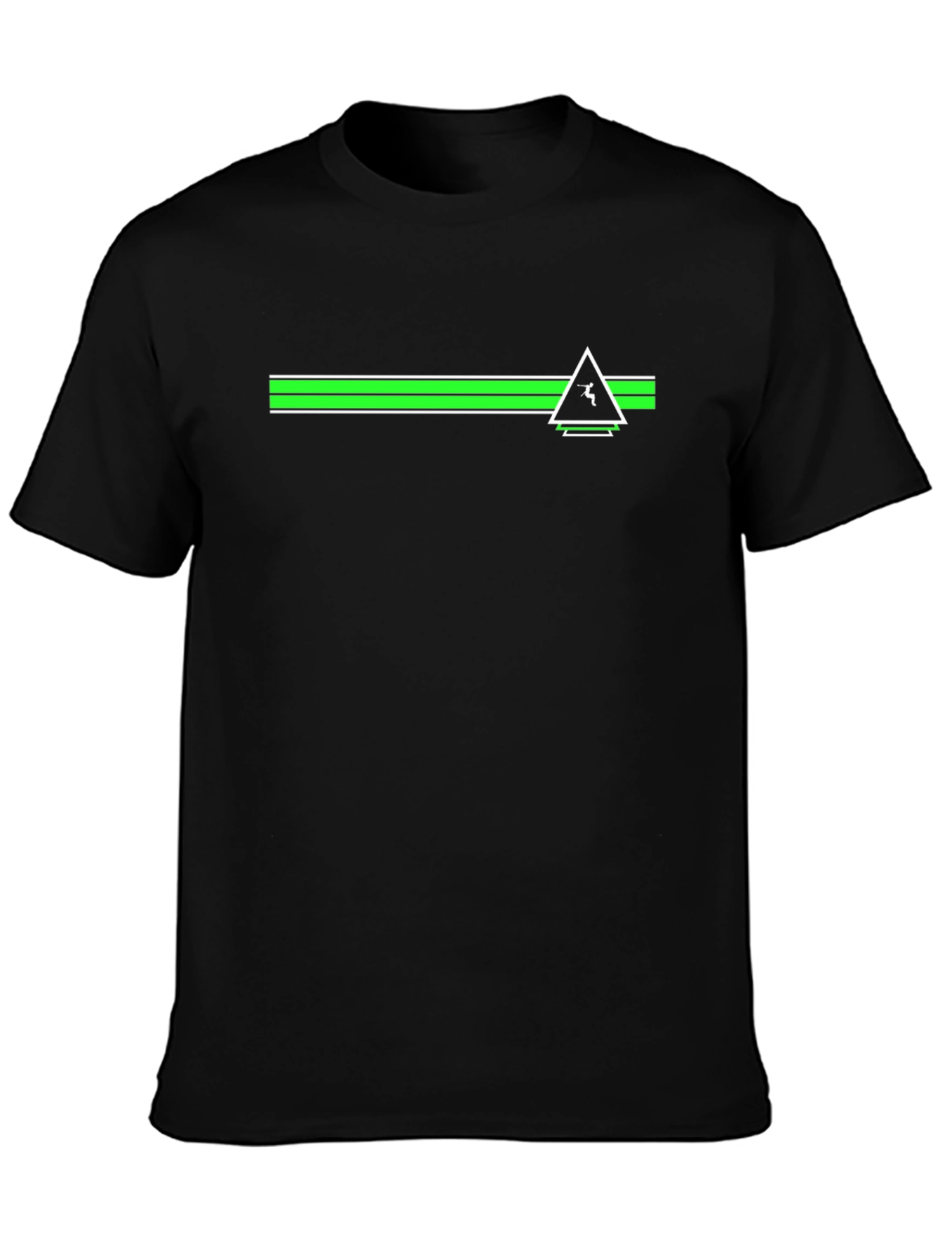 Modern Geometric Black T-Shirt