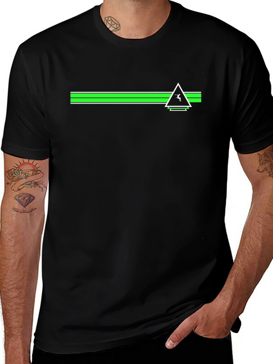 Modern Geometric Black T-Shirt