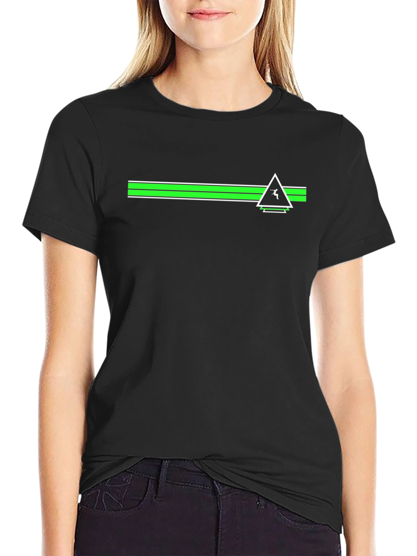 Modern Geometric Black T-Shirt