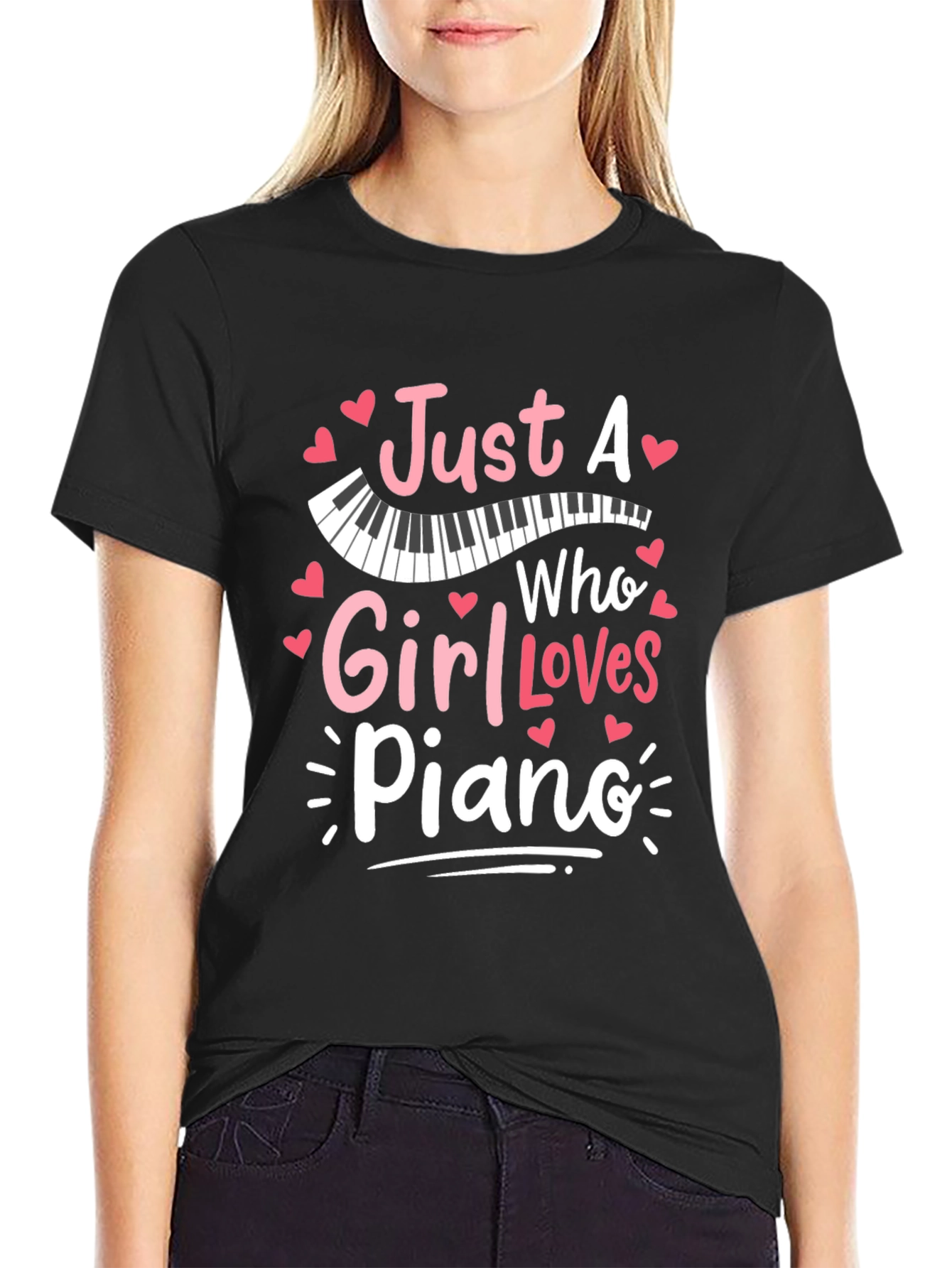 Just A Girl Who Loves Piano T-Shirt
